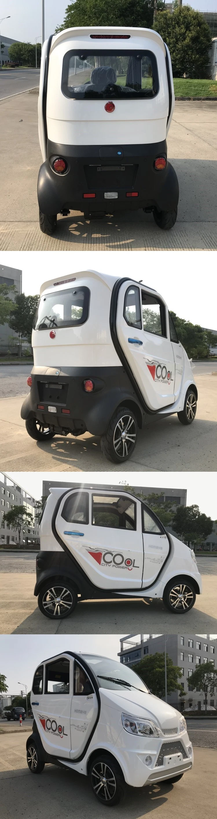 Adult Four-Wheel Enclosed Electric Car Equipped with 1200W Motor 45ah Lead-Acid Battery