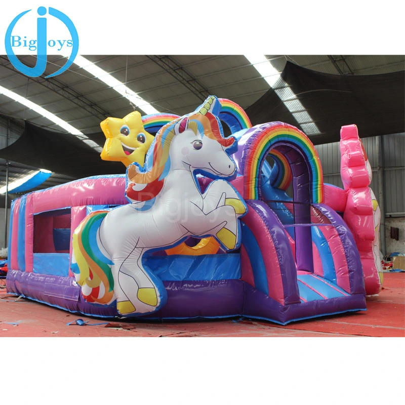 Factory Price Kids Inflatable Unicorn Bouncer with Slide for Sale (BJ-B23)