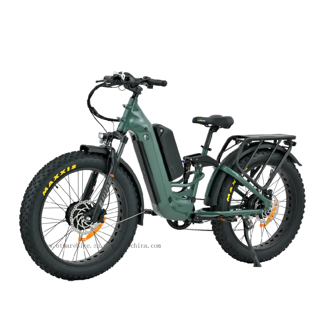 off Road 52V 1000W/750W 50kmh Wild Mountain Ebike Full Suspension Fat Ebike