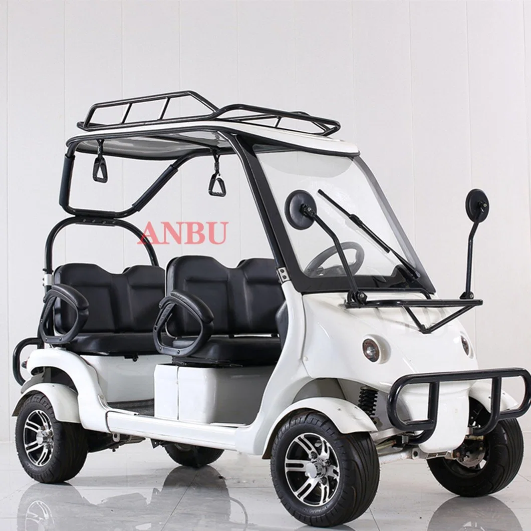 Four-Wheel Electric Golf Cart Sightseeing Car 52ah Lead-Acid Battery 2500W Motor