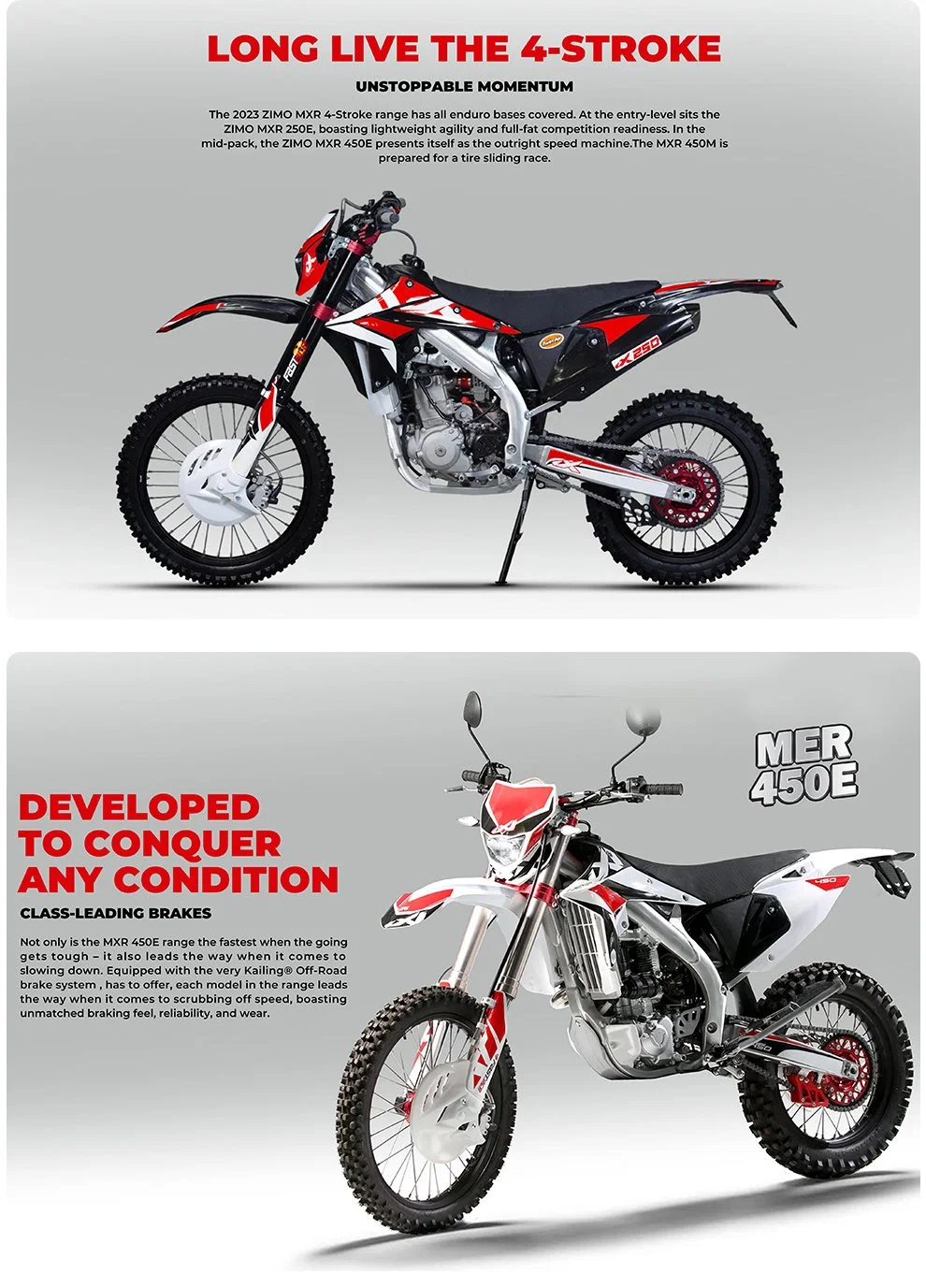 2024 250cc 450cc Electric Start Racing Motorbike Sport Motorcycle Pit Bike Off Road Race Dirt Bike
