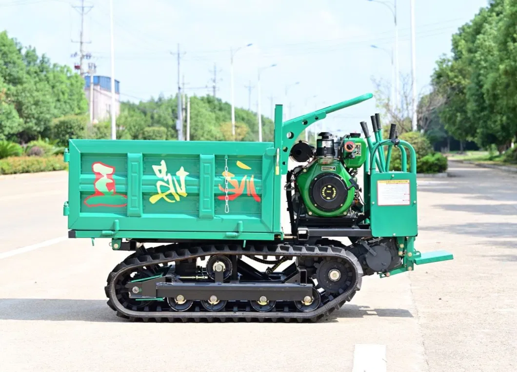 All Terrain Used Hydraulic Dumping Vehicle Diesel Engine Powered GF1500c Mini Track Dumper