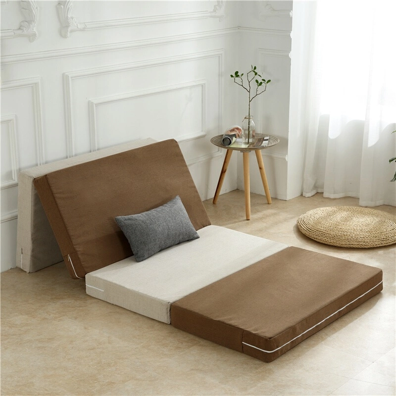 Quadruple Foam Folding Mattress and Sofa Bed - Single Bed Size (190 cm X 60 cm X 10 cm)