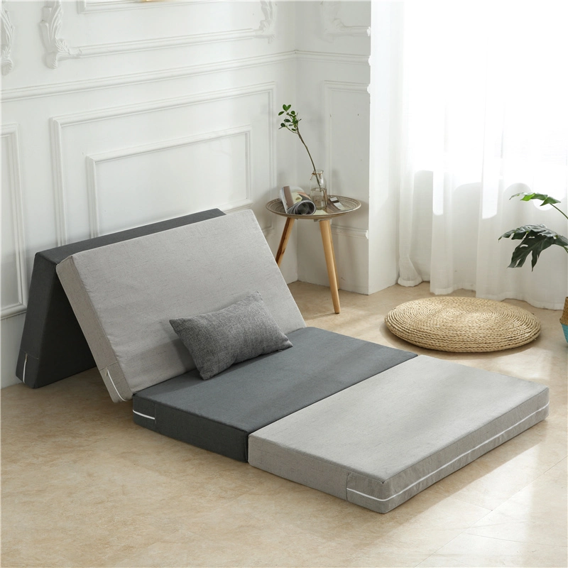 Quadruple Foam Folding Mattress and Sofa Bed - Single Bed Size (190 cm X 60 cm X 10 cm)