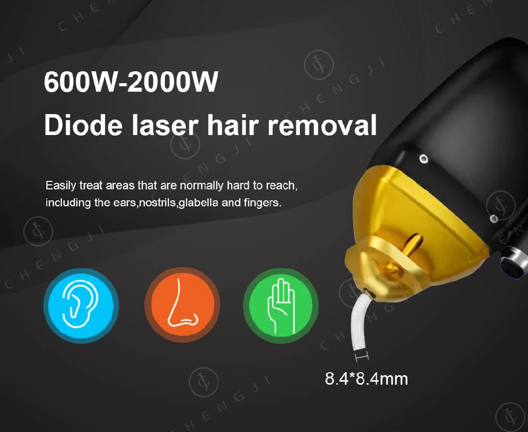 Newest Version 1600W Quadruple Cooling Systems 2 Handles Diode Laser Hair Removal Machine