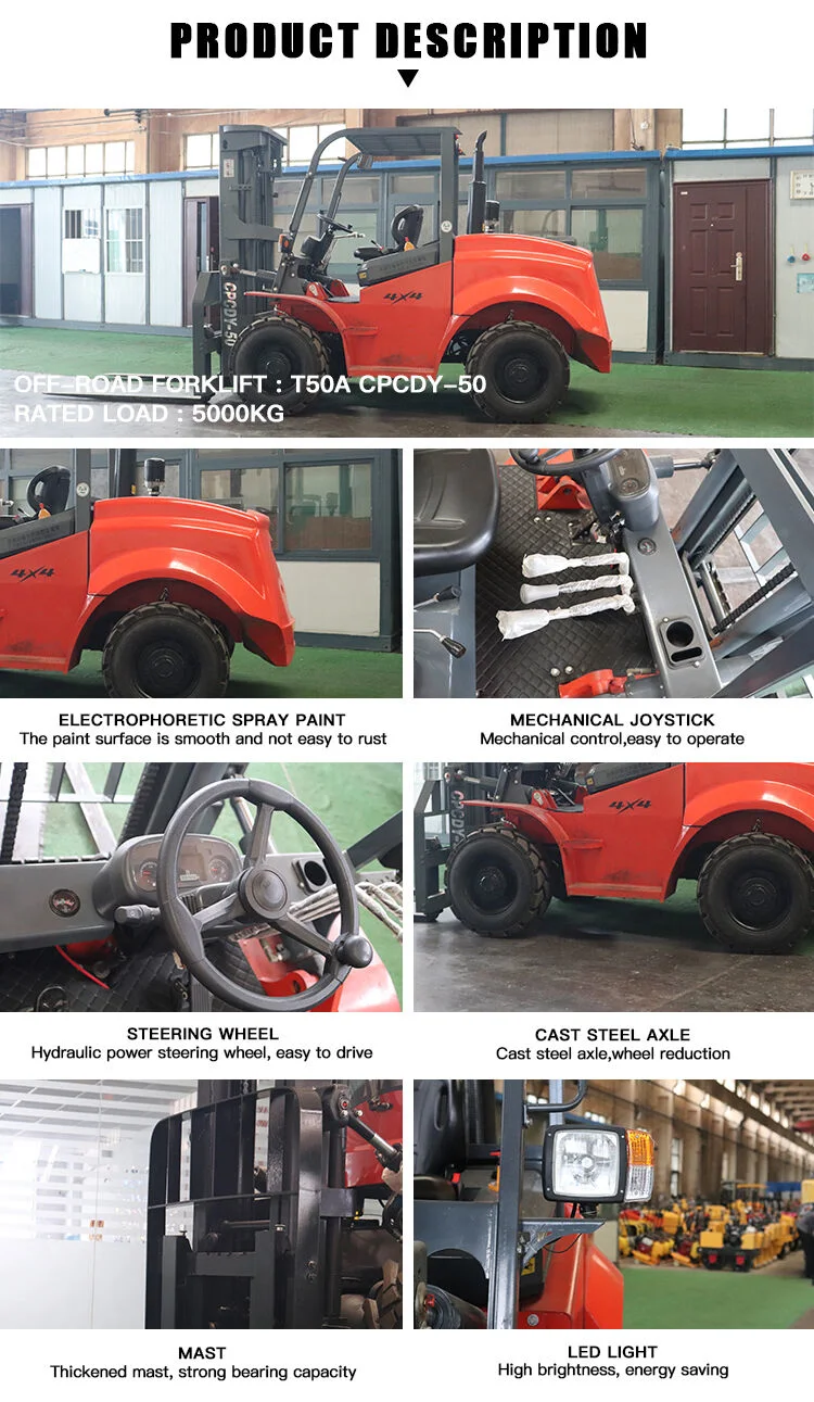 1 Ton 3 Ton 5 Ton off-Road Forklift All Terrain Four Wheel Drive