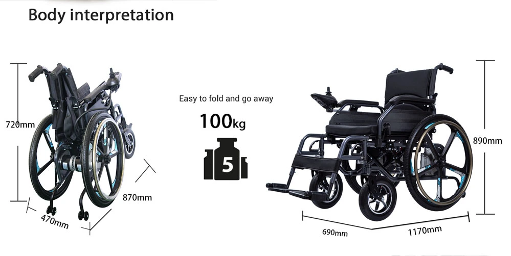 Yveelt Comfortable Power Wheel Chair Wholesale All Terrain Portable Foldable Mobility Electric Wheelchair