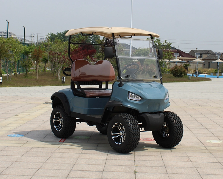 Approved Quality Certification Electric Golf Buggies 2 Seater off Road Electrical Vivid Color Custom Orange Golf Cart Street Legal Golf Buggy