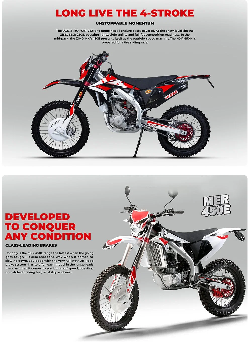 2024 New 250cc 450cc Electric Start Sport Dirt Bike Off Road Motorbike Racing Motorcycle