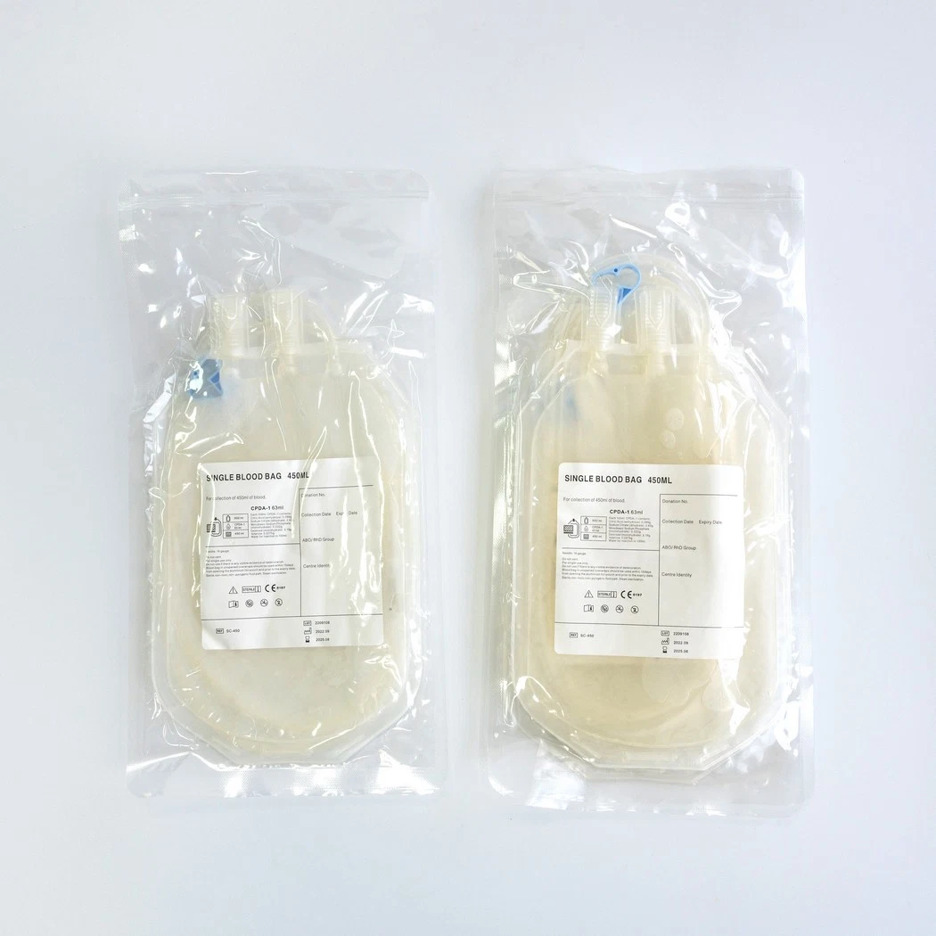 Medmount Medical Disposable Sterile 150ml/ 250ml/ 350ml/ 450ml/ 500ml Blood Transfusion Bag for Collection and Preservation