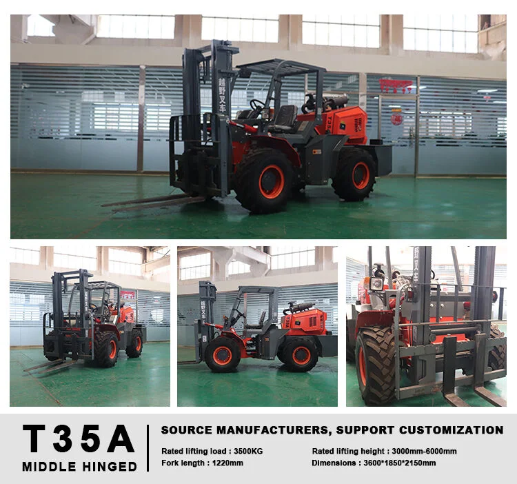 3.5 Ton off-Road Forklift Four-Wheel Drive All Terrain with Good Price