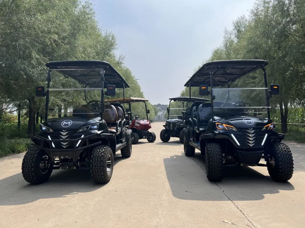 New Lithium Battery Sightseeing Electric 4-Seater Golf Cart Solar Panels off-Road Vehicle Hot Selling for Adult Golf Carts