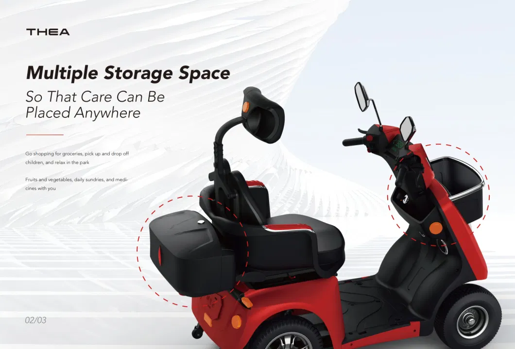 800W Four Wheel Electric Mobility Scooter for Disabled