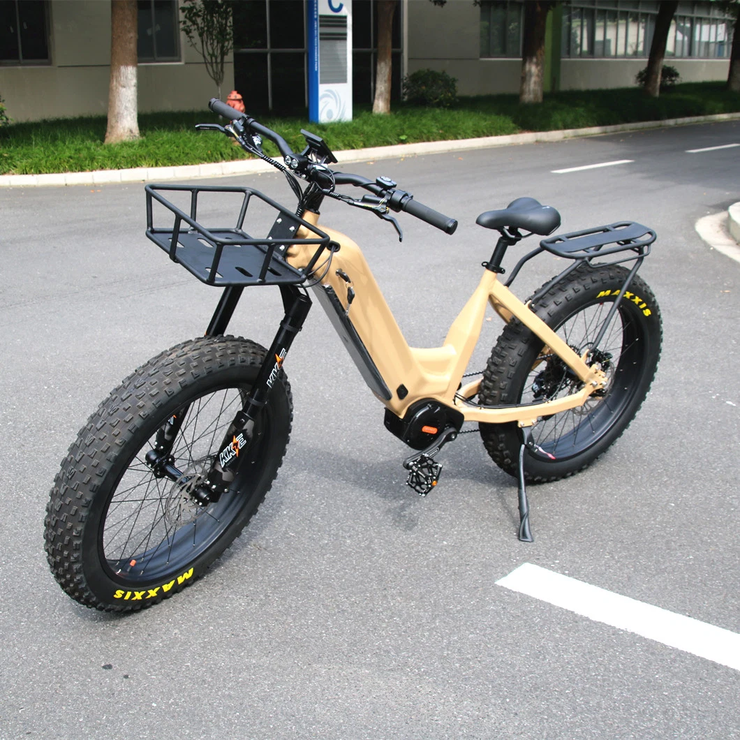 Factory Sale Electric off-Road Bikes 1000W Ebike with MID Motor, Removable Battery, LCD Display 26 Inch Fat Tire E-Bike