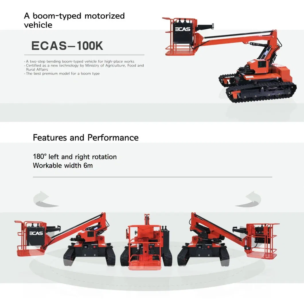 Ecas-100K All Terrain Available Cherry Picker Power Lift Table Electric Agriculture Vehicle