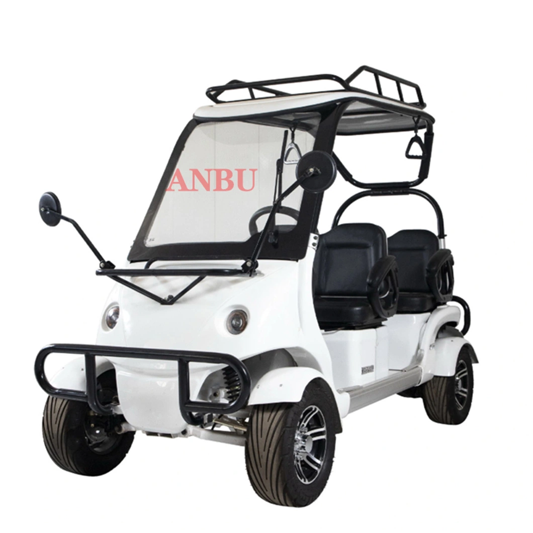 Four-Wheel Electric Golf Cart Sightseeing Car 52ah Lead-Acid Battery 1500W Motor