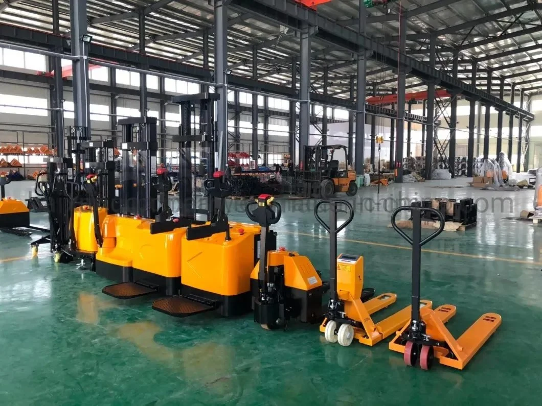 2t 2m PU All-Electric Hydraulic Pallet Equipment Battery Stacker with CE