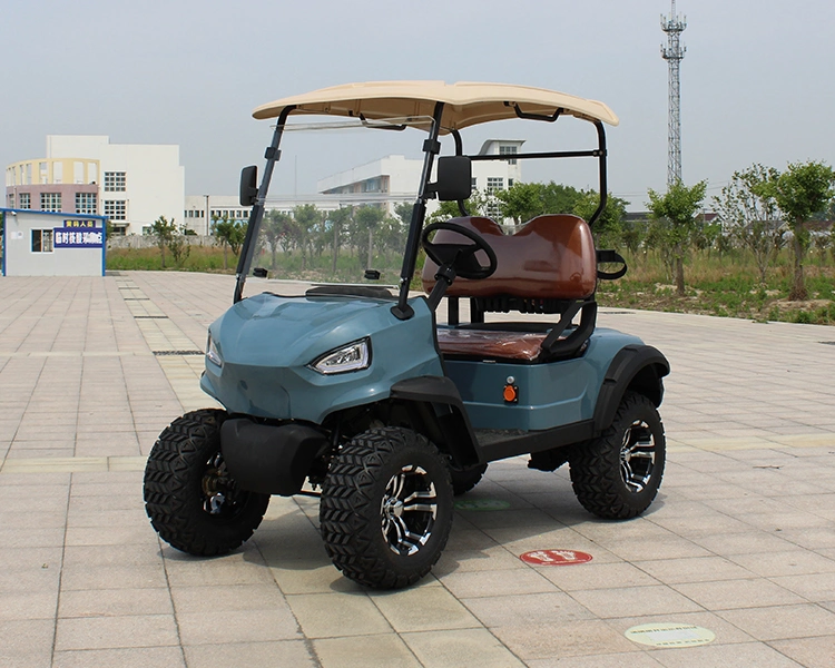 Approved Quality Certification Electric Golf Buggies 2 Seater off Road Electrical Vivid Color Custom Orange Golf Cart Street Legal Golf Buggy