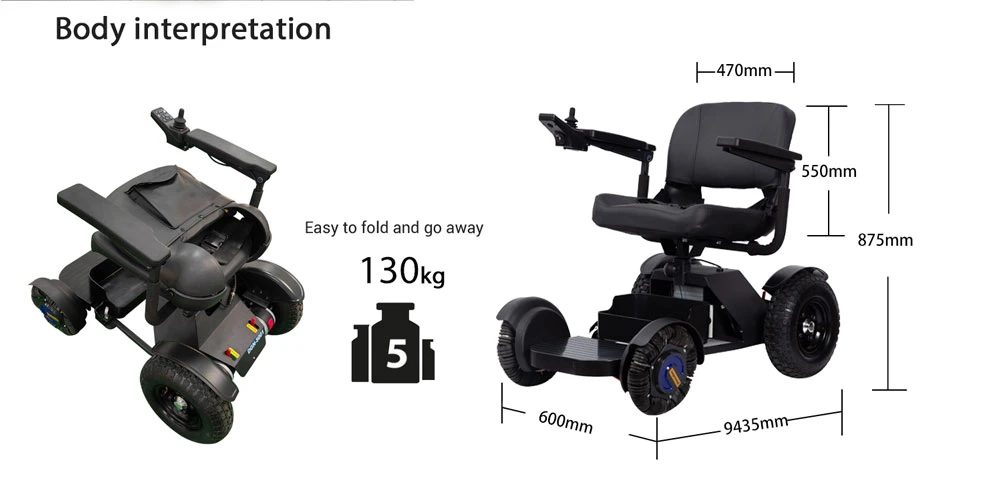 500W Motor Electric Wheel Handicapped Electric Mobility Scooter for Disabled