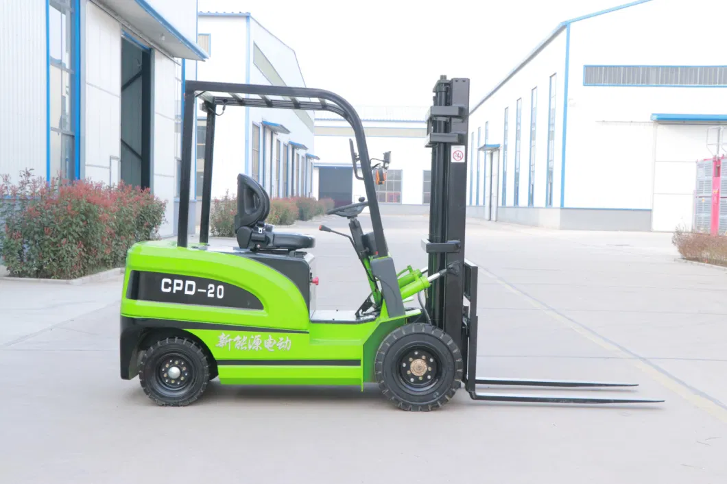 1 Ton 2ton 3 Ton Lithium Battery Full Electric Lift Four Wheels Lateral Displacement Warehouse All Terrain Forklift for Small Storage