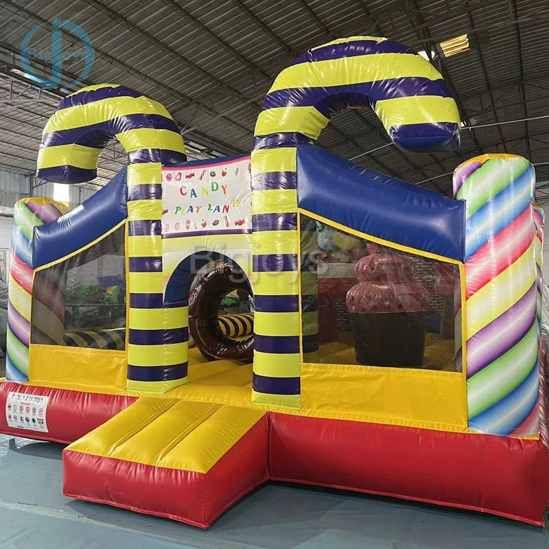 Sugar Theme Inflatable Castle Slide Combo for Children Park