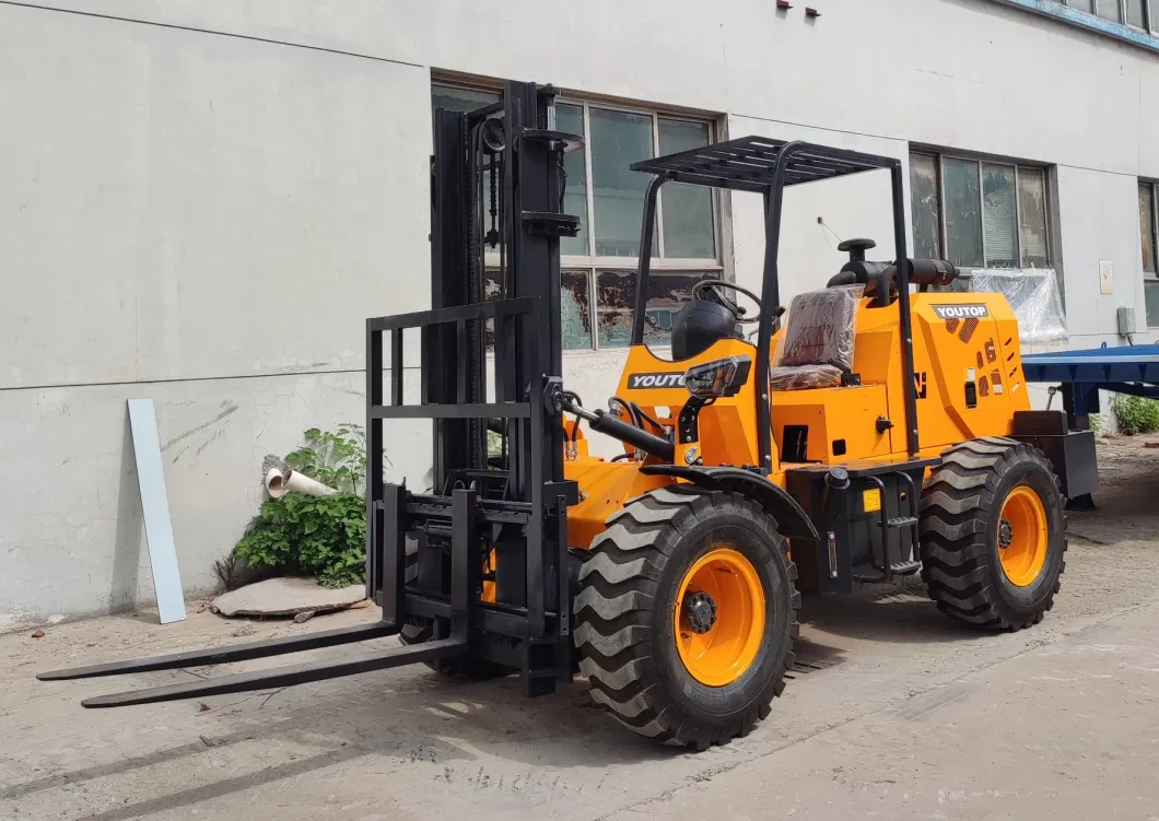 China off Road Mountain Raise Articulated 5ons All-Terrain Forklift 4 Wheels Drive for Sale