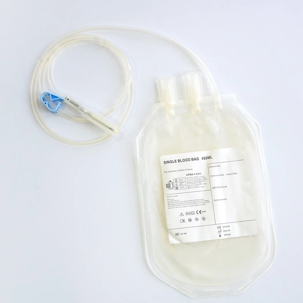 Medmount Medical Disposable Sterile Plastic Cpda/ Cpd/ Sag-M Blood Bag for Collection and Preservation