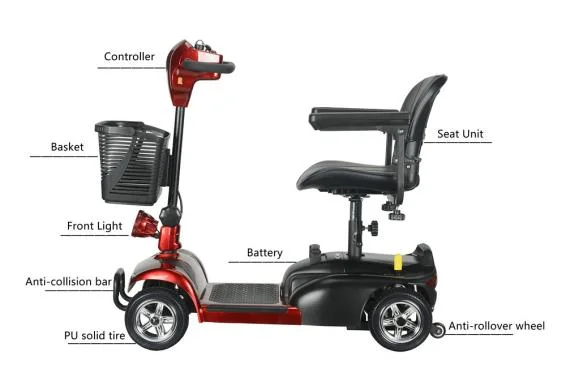 Disabled Mobility Folding Foldable Handicap Power Scooter Manufacturer Elderly Disabled Electric Vehicle