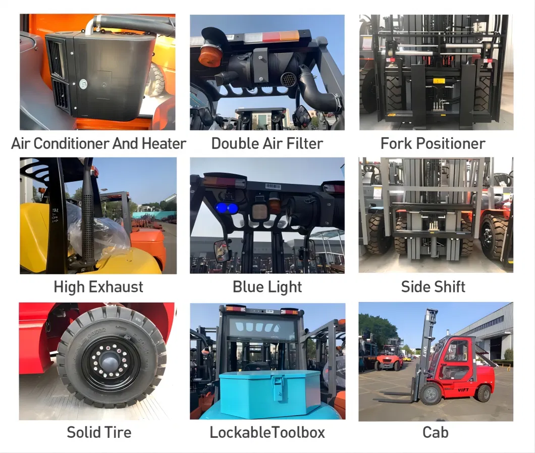 Rough Terrain Diesel Forklift 4X4 Wheel Drive 3ton with 3000mm-6000mm Lifting Height