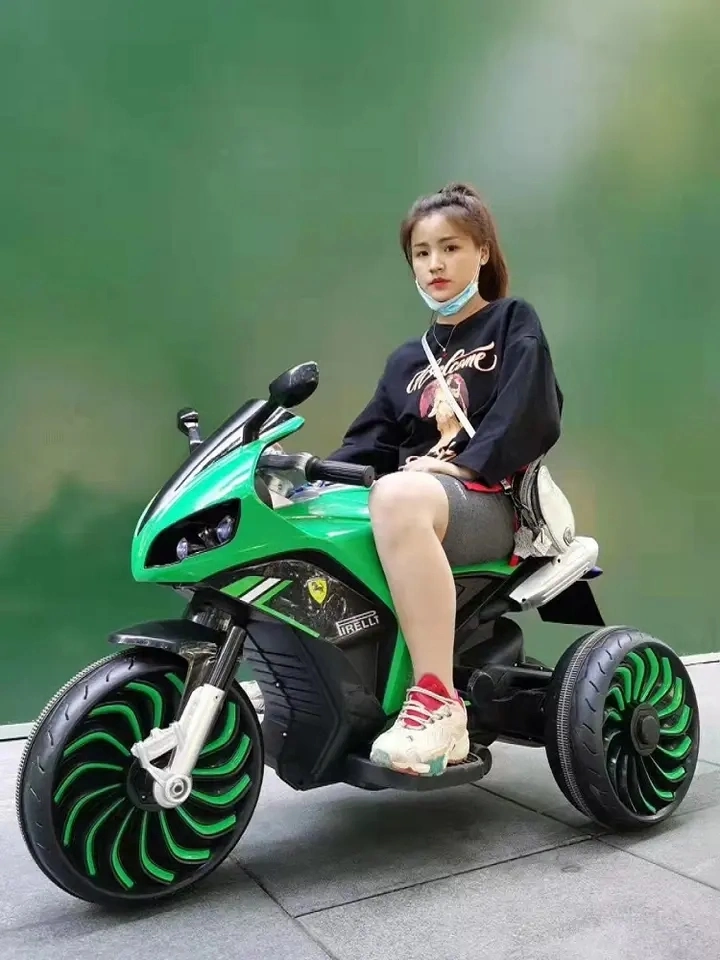New 12V Electric Children Motorcycle Oversized 2-7 Years Old Male and Female Babies Can Sit Two Children Four Wheels