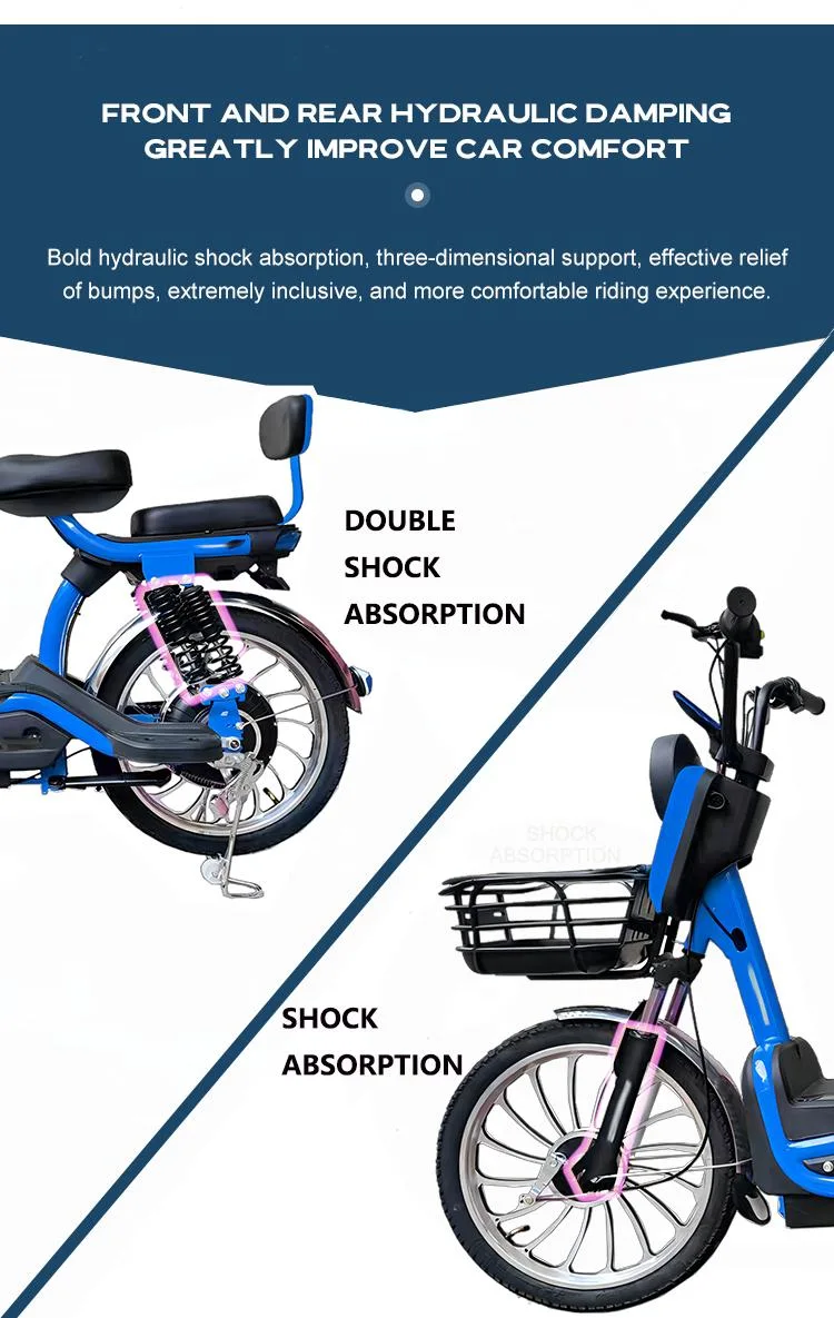 Tjhm-017nn Large-Size 400W Two-Seater Electric Two-Wheeled Bicycle Strong Electric Bicycle Bike 48V Light Small Two Adults New Energy