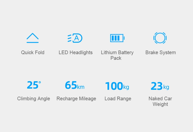 36/48V Li-ion Battery Two-Wheeled Folding Portable Scooter for Short Distance Walking