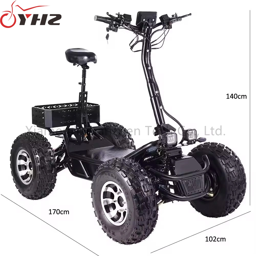 Four Drive 6000W Electric ATV off-Road 4-Wheel Foldable Scooter with Lithium Battery