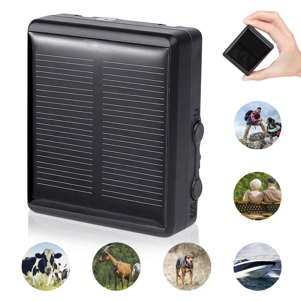 Solar Pets GPS Tracker Never Power off Waterproof for Animal Pet and Dog