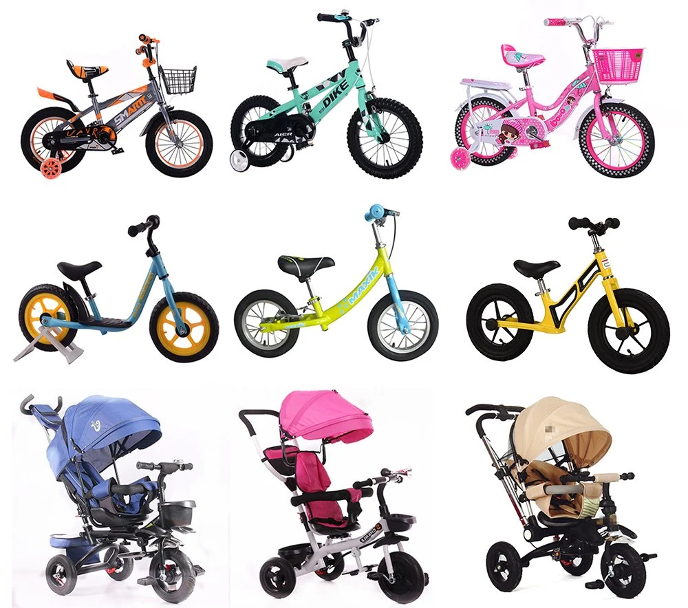 Baby Three-Wheeled Bicycle with Handle Toddler Umbrella Foldable Tricycle with Push Bar