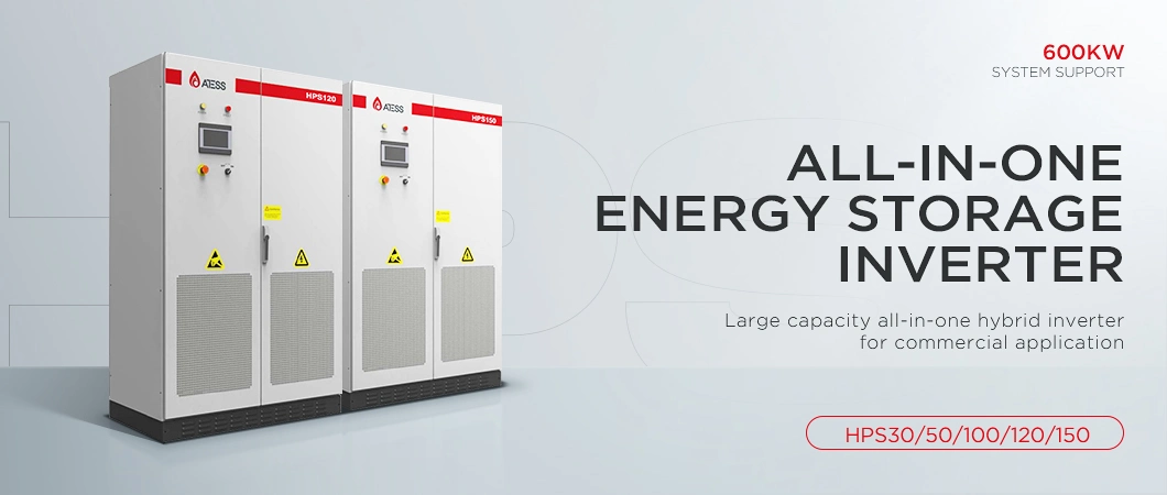 Atess Storage Hybrid Solar Energy System 30000W 150000W for Commercial