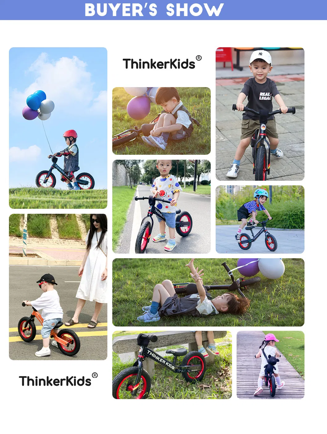 White Children&prime;s Balancing Car 2-6 Years Old Scooter Two-Wheeled Bicycle