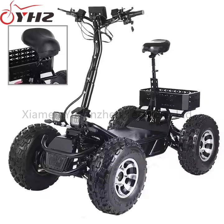 Four Drive 6000W Electric ATV off-Road 4-Wheel Foldable Scooter with Lithium Battery