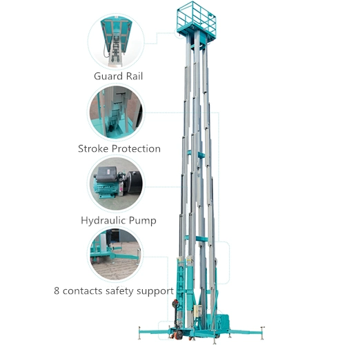 Quadruple Masts Aerial Work Platform Max Height of Platform (10m)