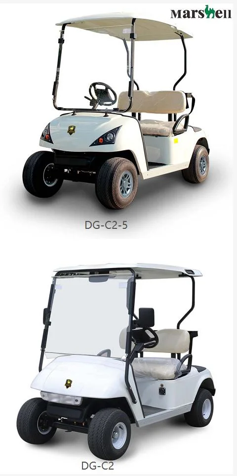 Wholesale New Two Person 42V/72V Small Mini 4 Wheel Cart Electric Car Golf Cart Electric Vehicle with 2 Seats Wind Shield Low Price for Sale (DG-C2-5)