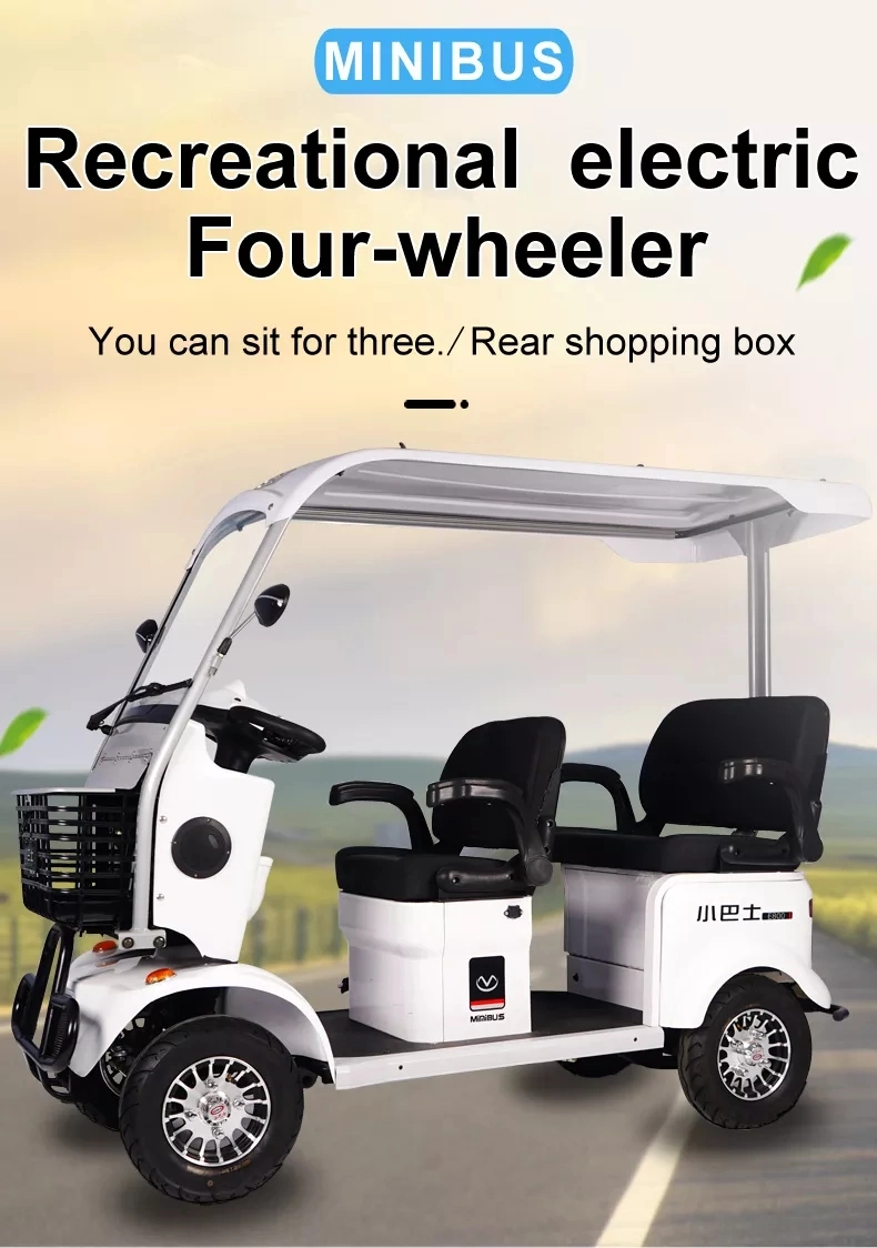 Passenger and Cargo Adult Hot Sales 4 Wheels Electric Quadricycle Passenger and Cargo Adult