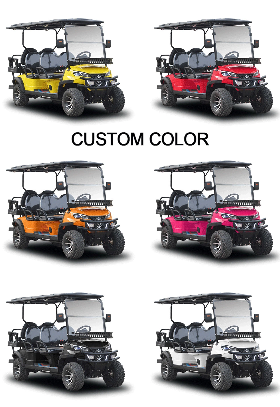 Golf Course Electric Four-Wheeler Electric off-Road Hunting Vehicle Factory Direct Sales Electric Trolley ATV Solar Power UTV