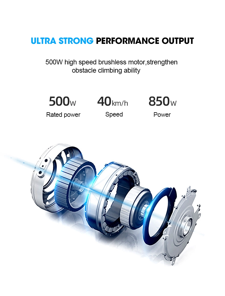 36/48V Li-ion Batter Quadruple Breaking System Best Electric for Adults E Scooter