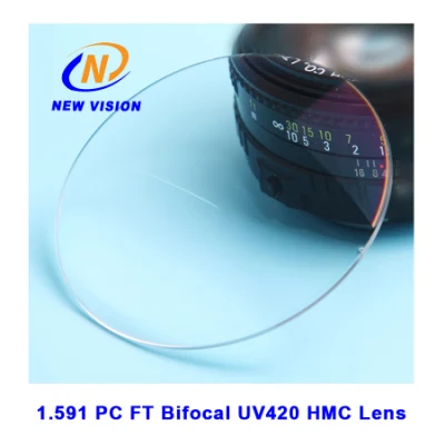 1.59 PC Flat Top Bifocal Blue Block UV420 Hmc Polycarbonate Optical Lenses