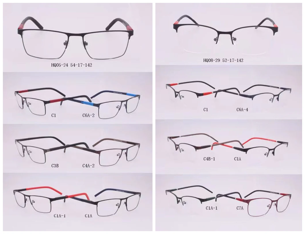 High Quality Wholesale Square Custom Logo Glasses Titanium Glasses Half Frames Glasses