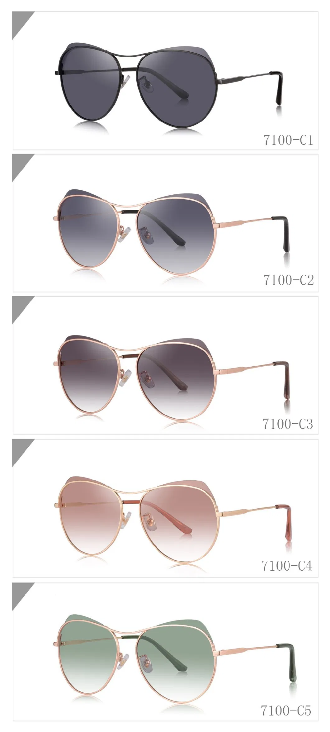 2020 Fashion Creative Cat Eye Sunglasses Colorful Lens for Women