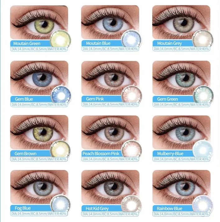 Customized Color Contact Lens Prescription Colored Cosmetic Contacts 14.5mm Eye Lenses for Cosplay, Party