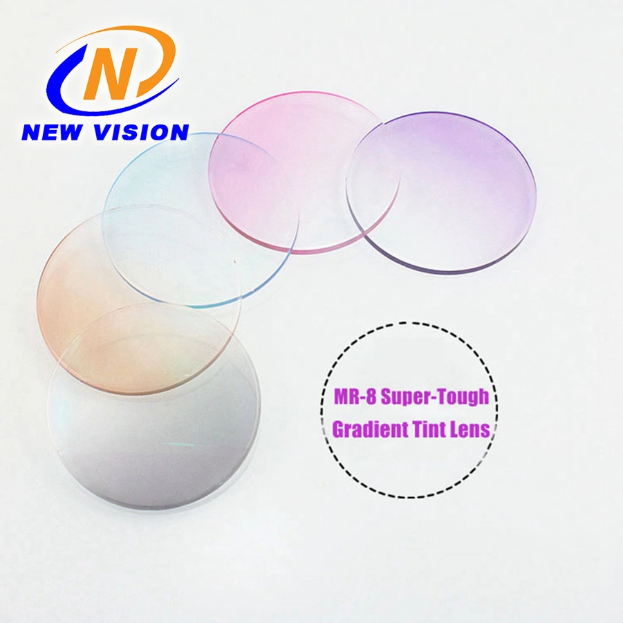 Mr-8 Super-Tough Gradient Tinted Ophthlamic Lens; Rx Colorful Optical Glasses Lens