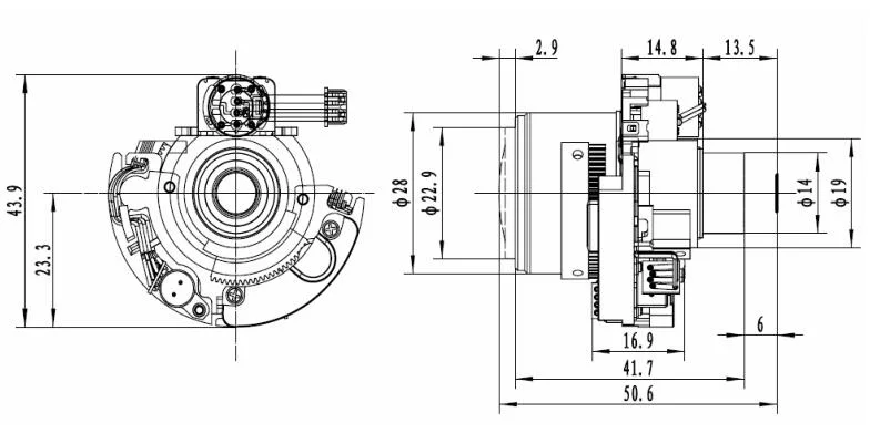 1/2.7&quot; F1.4 DC Auto Iris 3megapixel 2.8-12mm D14 Mount Double Motorized Zoom IR Corrected Varifocal Lens