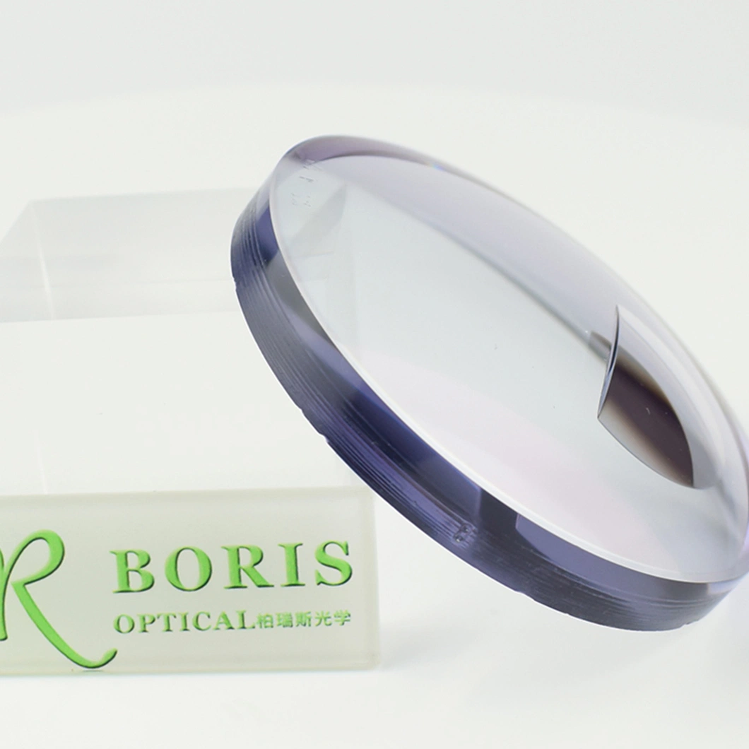 1.56 Semi Finish Blue Cut Bifocal Flat Top Photo Grey Optical Lenses